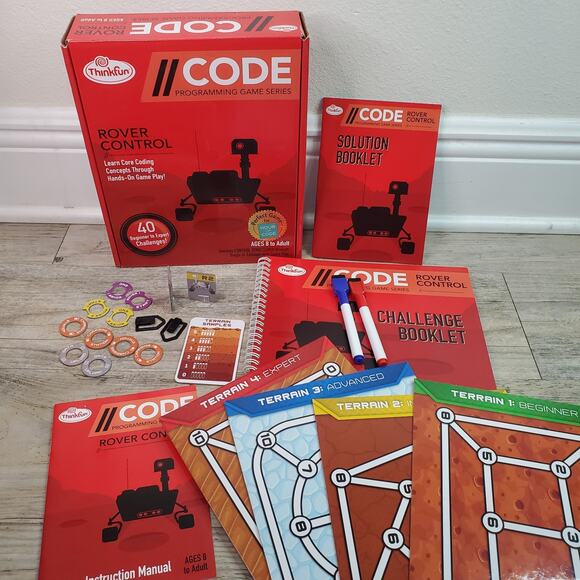 Thinkfun Rover Control Programming Game Series Learn Coding Concepts MISSING PC - Picture 1 of 10